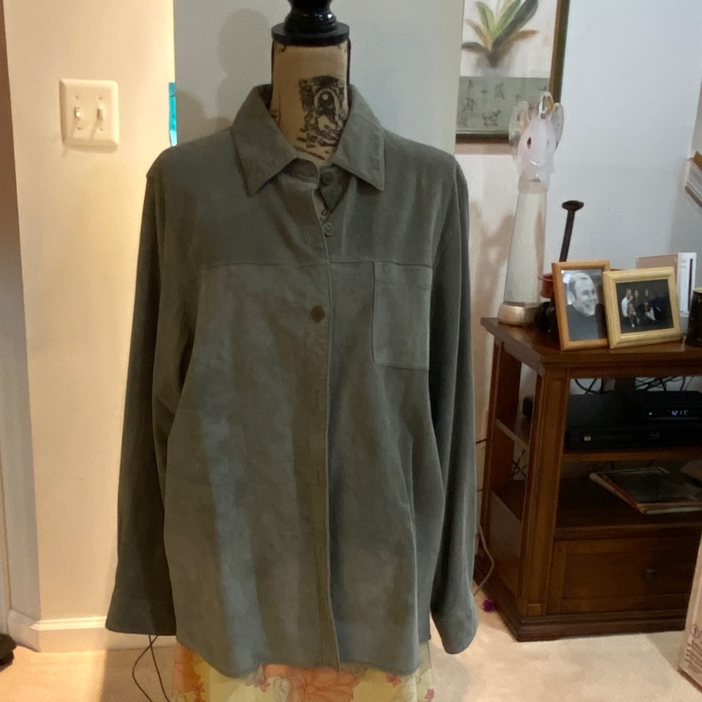 Coldwater Creek faux suede jacket/shirt.